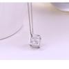 Silver Color Necklace For Women Pendant Necklace Cube Crystal Necklace Summer Clothing Jewelry Accessory