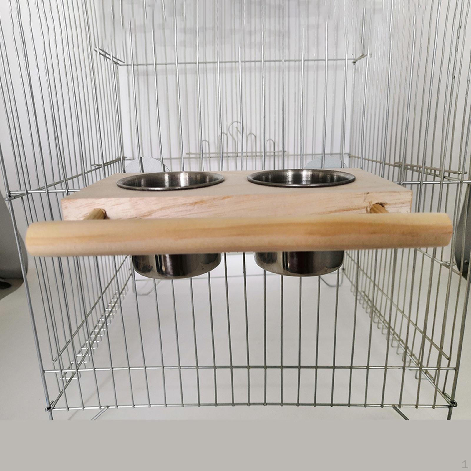 

Кормушка для птиц, Чашки для кормления попугаев из нержавеющей стали с держателем-зажимом, Пищевая тарелка для воды в клетке для попугаев Неразлучника Конуре Кокатиэли