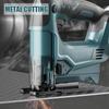 588Vf Akülü Yapboz 65mm 2900RPM Elektrikli Testere Çok Fonksiyonlu Ahşap Metal Kesme Güç Aracı 2 x 15000mAh Makita 18V Pil