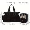 [Large Capacity Travel Tote] Large Capacity Travel Tote Bag, Lightweight Luggage Carry-On, Gym Bag With Shoulder Strap