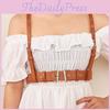 Fashionable Buckle Double And Porous Design Women Casual Shoulder Strap Belt