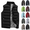 Männer Herbst Winter Mantel Gepolsterte Baumwolle Weste Warme Kapuze Dicke Weste Tops Jacke
