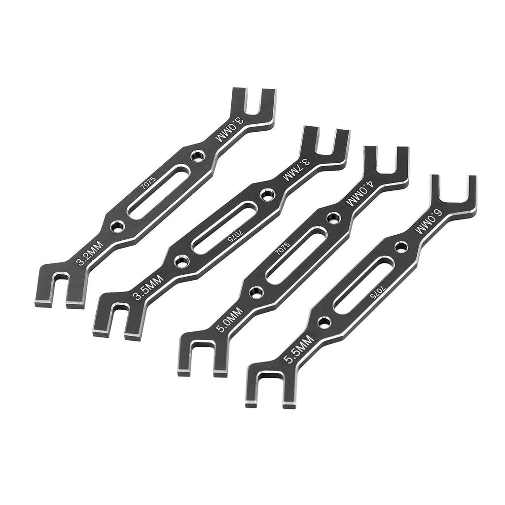 4PCS Set RC Ball Tie Rod Adjustment Wrench Aluminium Alloy 110 116 3.0mm?6.0mm Model RC Car