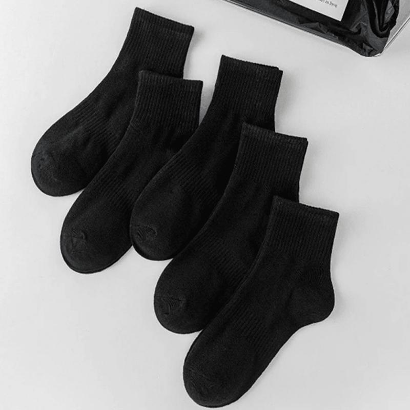 5/10 Paar Einfache Uni-Socken Komfort All Matching Mid-Tube Socken Lässige und Bequeme Socken für DAMEN Kurze Socken