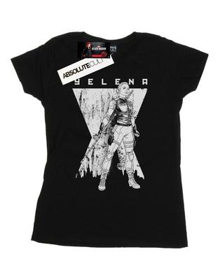 Womens/Ladies Black Widow Movie Yelena Romanoff Mono Cotton T-Shirt