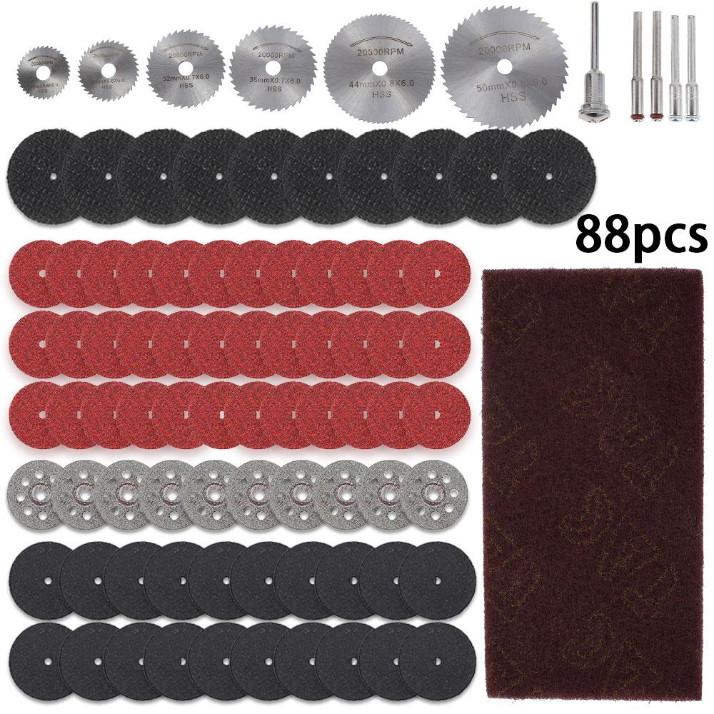 Mini Circular Saw Blade Set Sanding Grinding Wheel Cutting Disc for Dremel Accessories Metal Cutting Rotary Tools