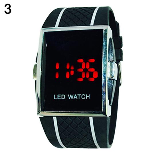 Unisex Fashion LED Digital Display Square Case Cool Sports Casual Wrist Watch