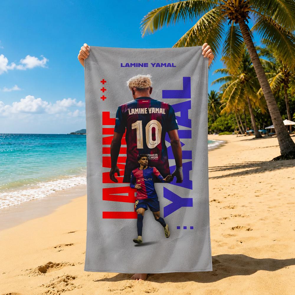 Athlete L-Lamine Y-Yamals Towel Towel Soft Pool Gift For Travel Gym Shower Cool Camping Quick Dry Sports Large Beach Towel