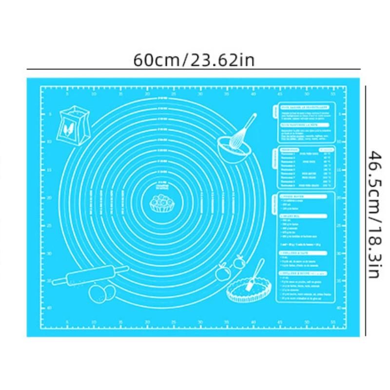 Pastry Tools Bakery Rolling Pin Pizza Dough Maker Silicone Kitchen Mat Kneading Accessories Baking Supplies Bakeware Dining Bar