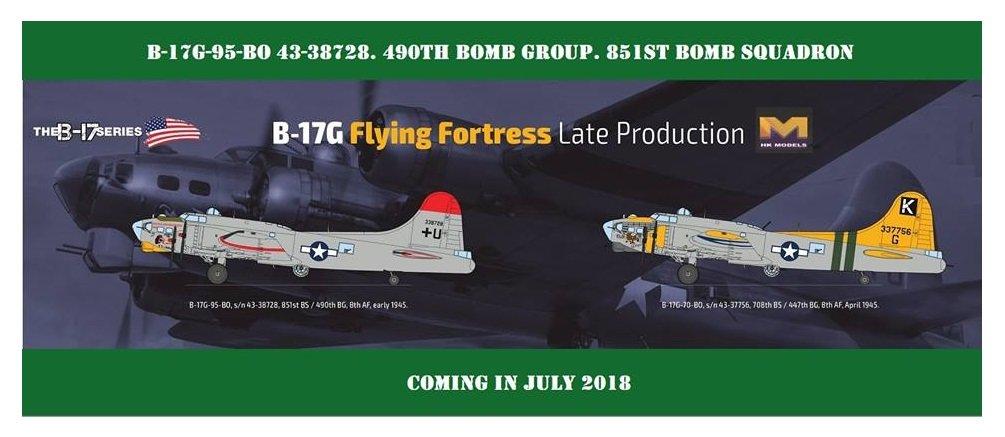 HK Model US Air Force Flying Fortress Bomber Plastic Model HMK01E030 1/32 B-17G