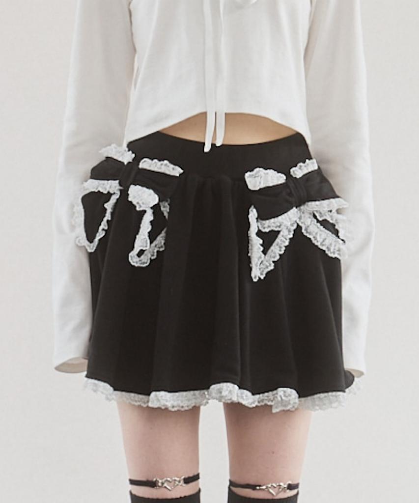 LILLILLY Sweat Mini Skirt_Black