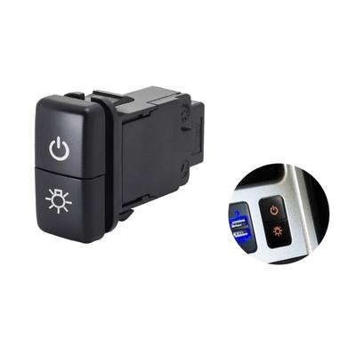 1PC Dual Key Dual Switch Differential Lock Fuel Tank ABS Winch Switch Button For Toyota FJ Cruiser Prado 120 Old