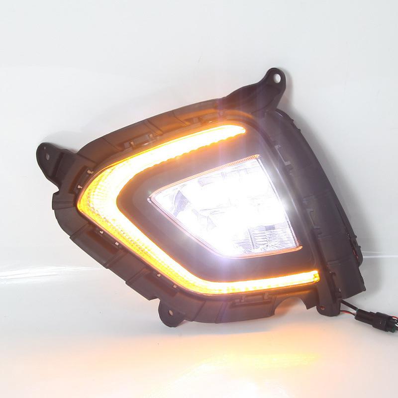 Compatible Daytime Running Lights with Yellow Turn Signals for 2017-2020 Hyundai IX25/Creta