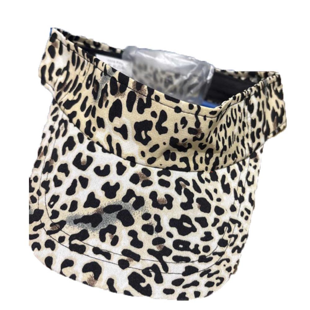 Empty Top Leopard Print Sun Hat Anti-UV Women Sunshade Hat Adjustable Sun Protection Hat  Ladies
