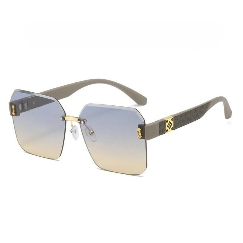 Women Fashion Koren Design Beach Gradient Rimless Sunglasses Square Farme Sunglasses