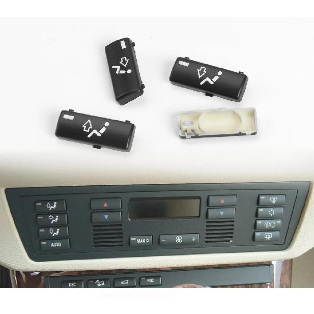 Car A/C Heater Climate Temperature Control Push Button Air Condition Key Cap Climate Control Cover For BMW 5 Series E39 X5 E53