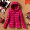2023 Women's Lightweight Hooded Slim Down Jacket - Short, Fashionable, Plus Size, Autumn/Winter Outerwear