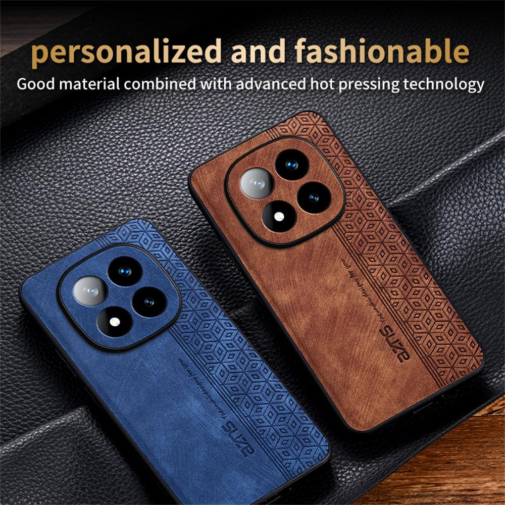 AZNS For Xiaomi Redmi Note 14 Pro+ 5G Case Protective PU Leather Covered TPU Phone Shell