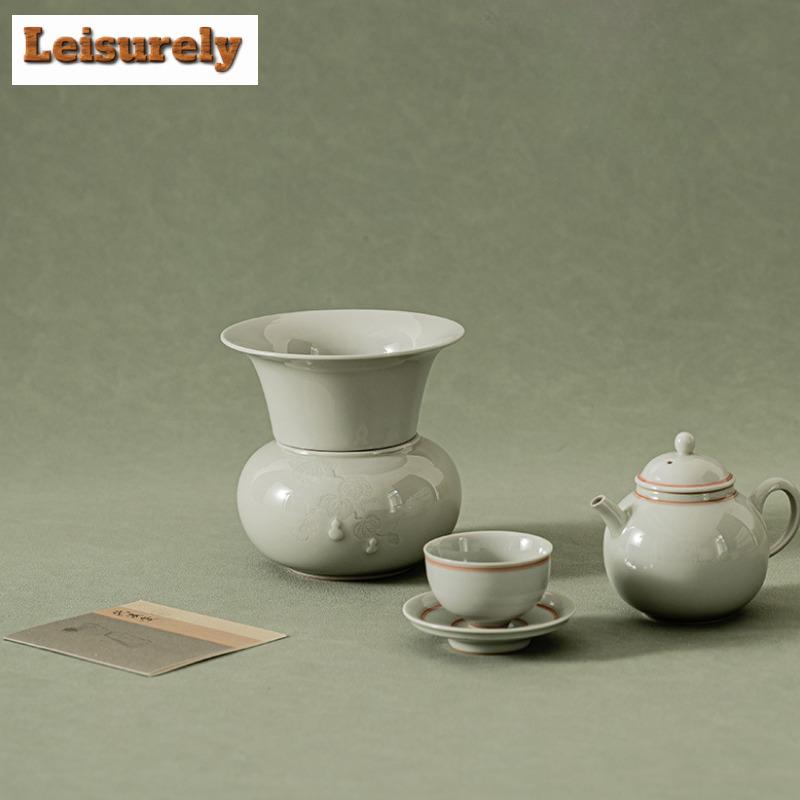 400ml Beixitang Ice Table Color Ceramics Jianshui Tea Washing Basin Tea Residue Barrel Household Chaxi Accessories Decoration