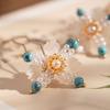 Tassel Ancient Hair Stick Pearl Hanfu Hairpin Antique Flower Hair Comb  Women