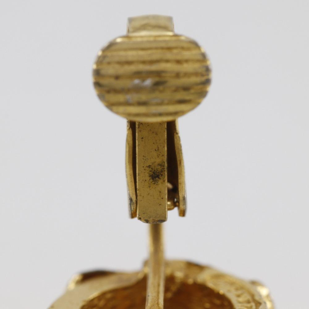 CHANEL COCO Mark Earring vintage Plated Gold 11.2g Women Used