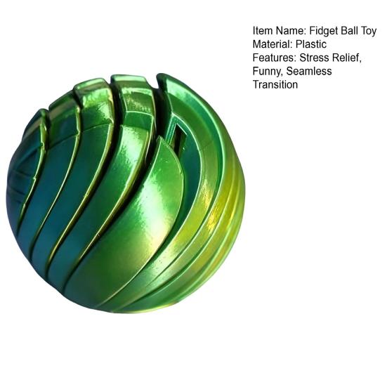 3D Printed Fidget Ball Toy for Stress Relief Twistsphere Fidget Toy Hypnotic Ball Spinner Sensory Toy for Adults Kids