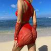 Sexy Underwear, Hollowed-out Tight Mesh, Sexy Long-sleeved Perspective Hip Skirt, Uniform Temptation