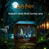 Harry Potter Hogwarts Wood Carving Night Light – Creative Birthday Gift & Desktop Ornament for Kids