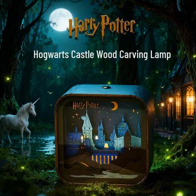 Harry Potter Hogwarts Holzschnitzerei Nachtlicht – Kreatives Geburtstagsgeschenk & Schreibtisch-Dekoration für Kinder