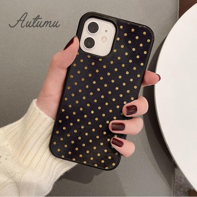 Mega Polka Dots Black White Phone Case for iPhone 11 12 13 14 Pro Max Mini X XR XS SE 2020 6S 7 8 Plus Samsung S21 S22 Shell