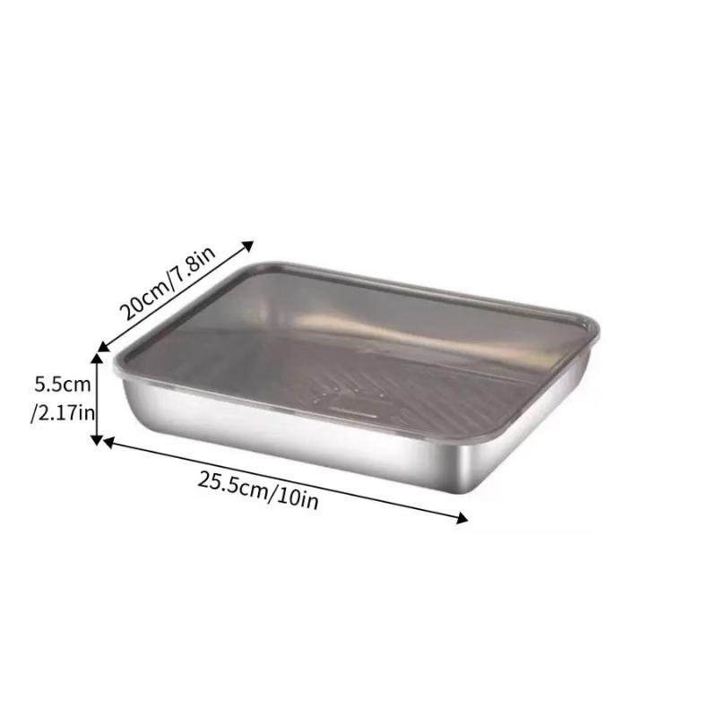 2/3/4/5 Peças Recipiente de Comida de Aço Inoxidável Caixa Com Tampa Grande Capacidade Armazenamento de Alimentos Caixa de Conservação Fresca Bandeja