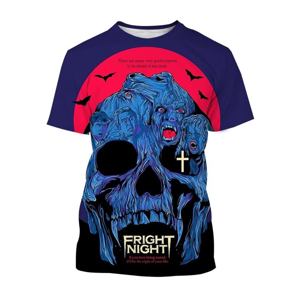 3D Printed T-Shirts for Men and Women, New Horror Movies, Vampires, Zombies, Ghosts, Halloween Fashion