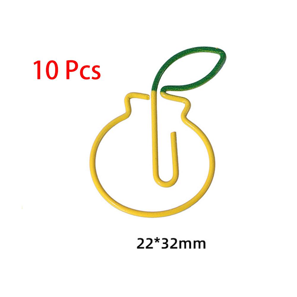10 Pieces Cartoon Vegetabl Creative Carrot Metal Office School Supplies Cute Paper Clips Gift