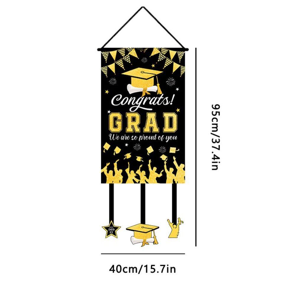 Photography Backdrop Graduation Door Flag Bachelor's Cap Graduation Decoration  Graduation Season