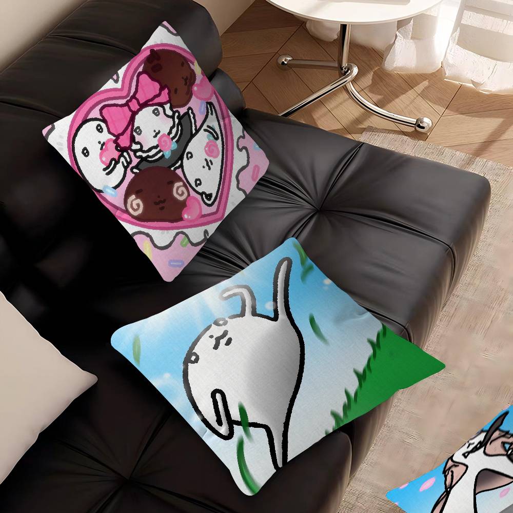 Cute Cartoon M-Mojjilong Cushion Cover Pillow Cover Decor Pillowcase Printed Cushion Case for Couch