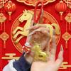 999 Pure Gold Year of the Horse Keychain: Attract Wealth and Good Luck—Cute Horse Lanyard for Wallet, Bag, or Phone, Ideal Business Gift
