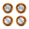 Uxcell Guitar Control Plastic Hat Style Volume Tone Control Replacement Parts for Electric Guitars Basses Brown 4-Pack Knobs, Bell-Top & Knobs, & (LP