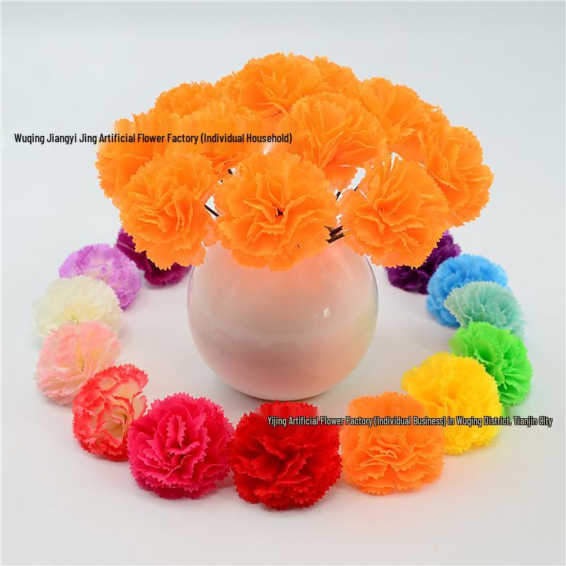 5cm Silk Carnation Marigold Wreath Flower Ball Pendant for Door Frames & DIY Decor