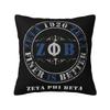 Zeta Phi Beta Sorority Pillow Cover Home Decorative Greek Letter 1920 Cushion Cover Throw Pillow for Car Double-sided Printing