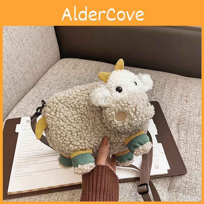New Ins Cartoon Lamb Plush Shoulder Bag For Women