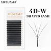 XIUSUZAKI 4D W Shaped Lashes Extensions Premade Fans Volume W Shaped Eyelashes Extensions Individual Faux Mink False Lashes