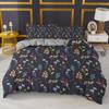 Pflanze Bambus Bettbezug KingQueen Größe Grünes Bambusblatt Zweigmuster Druck Bettwäsche Kollektion Weich 23 Teile Polyester Deckenbezug