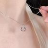 Mobius Ring Necklace for Women with Star and Water Drop Pendant - Exquisite and Simple Design