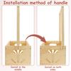Wood Baby Shower Crate Closet Easy to Install Baby Wood Box Storage Solid Versatile Newborn Boy Girl Welcome Basket for Present