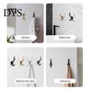 Coat Hook 1 Set Storage Multifunctional Waterproof Smooth Edge with Screws Solid Wall Color Space Saving Handbag Hat Household Supplies Bathroom