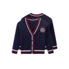 Preppy Style Contrast Color Men and Women Kids' Sweater Cardigan Spring and Autumn Middle and Older Children's Sweater Outwear Kids V-neck Tops