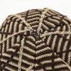 Autumn and Winter Warm Knitted Ear Protection Pile Up Hats Diamond Grid Mixed Color Pullover Caps Women's Fleece - Lined Hats