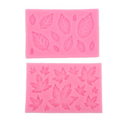 Fondantformen Rosa Blatt Ahornblätter Form Einfache Reinigung Flexibel Waschbar Spülmaschinenfest Silikon