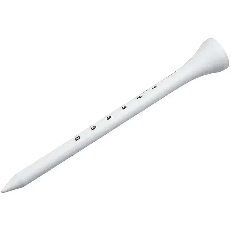 100Pcs Durable Golf Tee 83mm Golf Pills with Height Marking White Golf Solid Wood Tee Unslip Golf Holder Golf Accessories