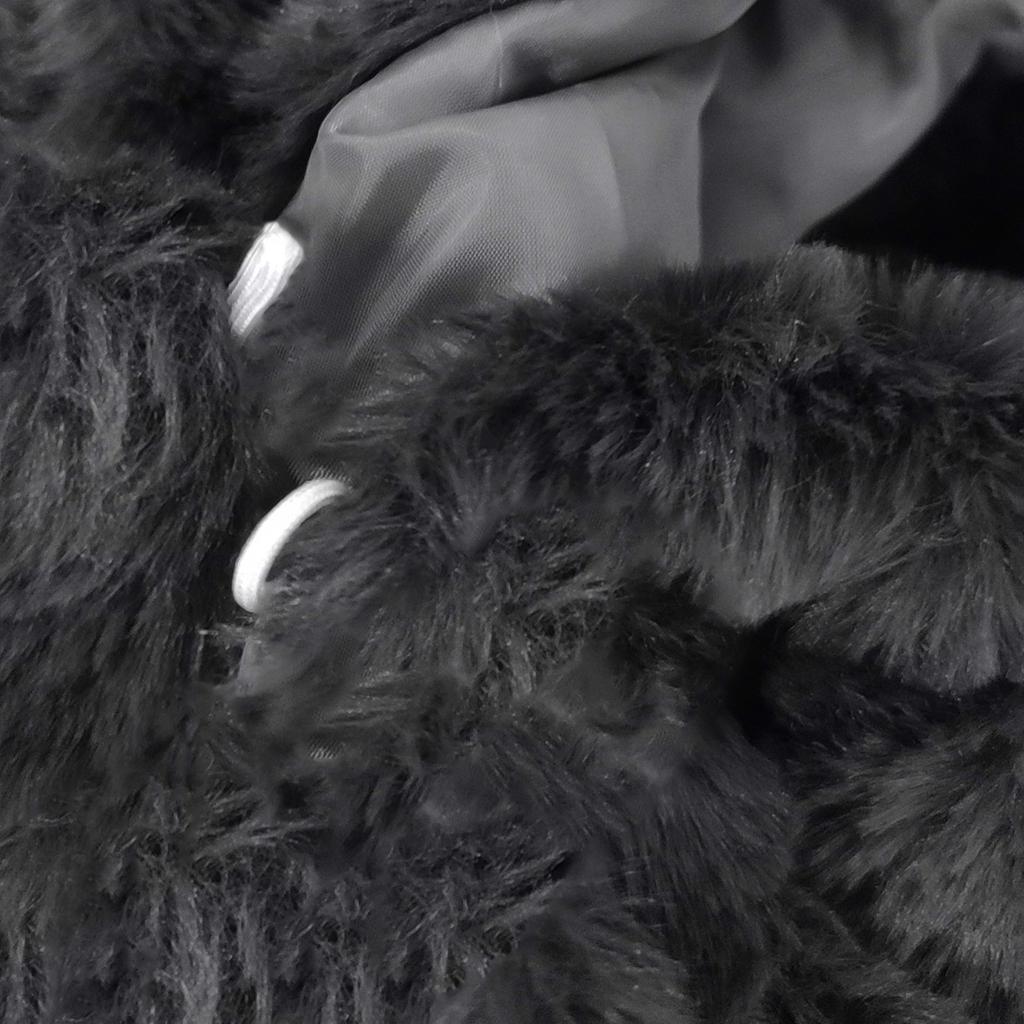Women Plus Size Short Faux Coat Warm Furry Jacket Long Sleeve Outerwear